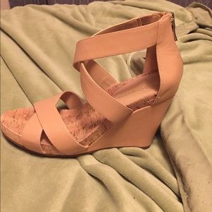BGBGeneration nude wedge sandals
