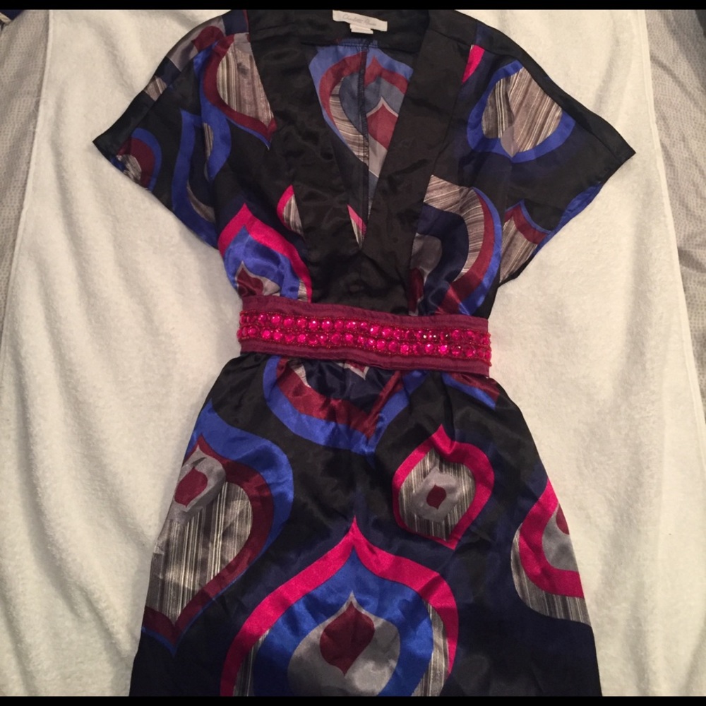 Silky, jeweled blouse