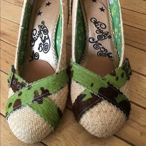 Really unique straw Naughty Monkey heels
