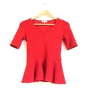 Opening Ceremony RED peplum shirt