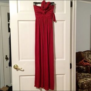 Red maxi dress