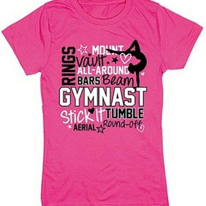Raspberry Gymnastics Doodle Fitted Tee