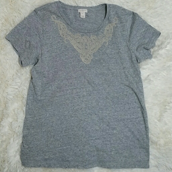 NWOT! Jcrew beaded collector tee - Picture 1 of 7