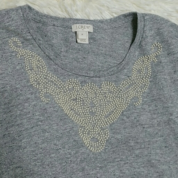 NWOT! Jcrew beaded collector tee - Picture 2 of 7