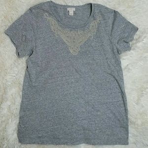 NWOT! Jcrew beaded collector tee