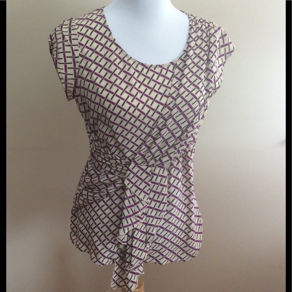 Anthropologie Edme & Esyllte pleated silk lattice