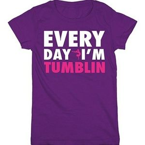 Purple 'Every Day I'm Tumblin' Fitted Tee