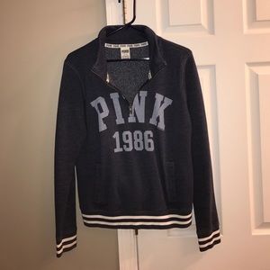 Pink Half Zip Sweatshirt
