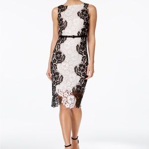 Black and Ivry lace dress.