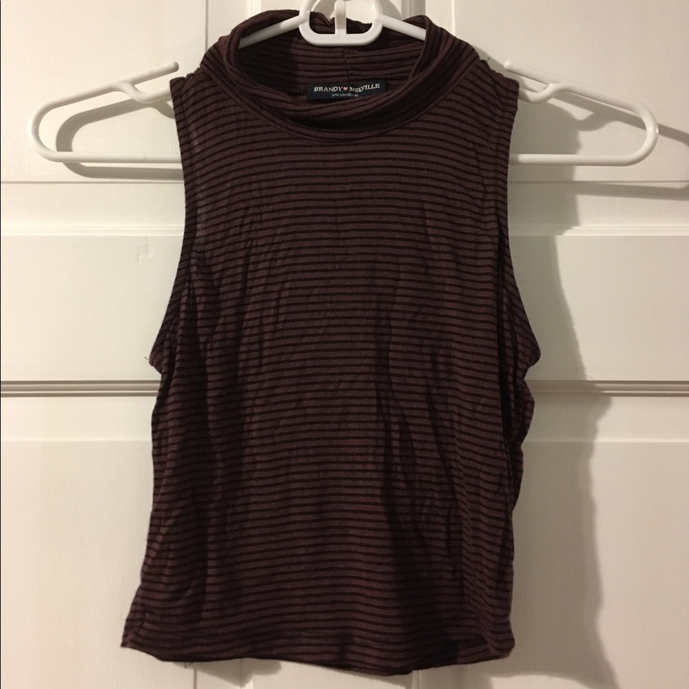 Brandy Melville mock turtleneck sleeveless crop