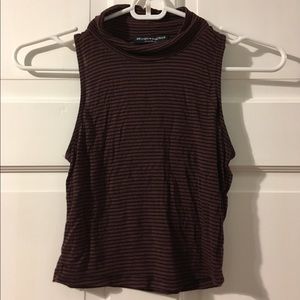 Brandy Melville mock turtleneck sleeveless crop