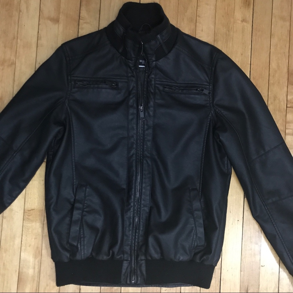 Black leather jacket