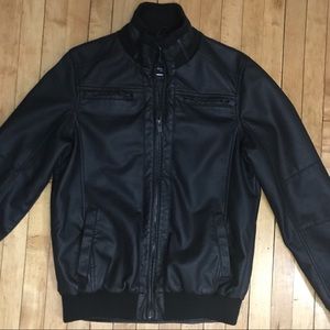 Black leather jacket