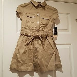 Children's Belted Safari Shirtdress