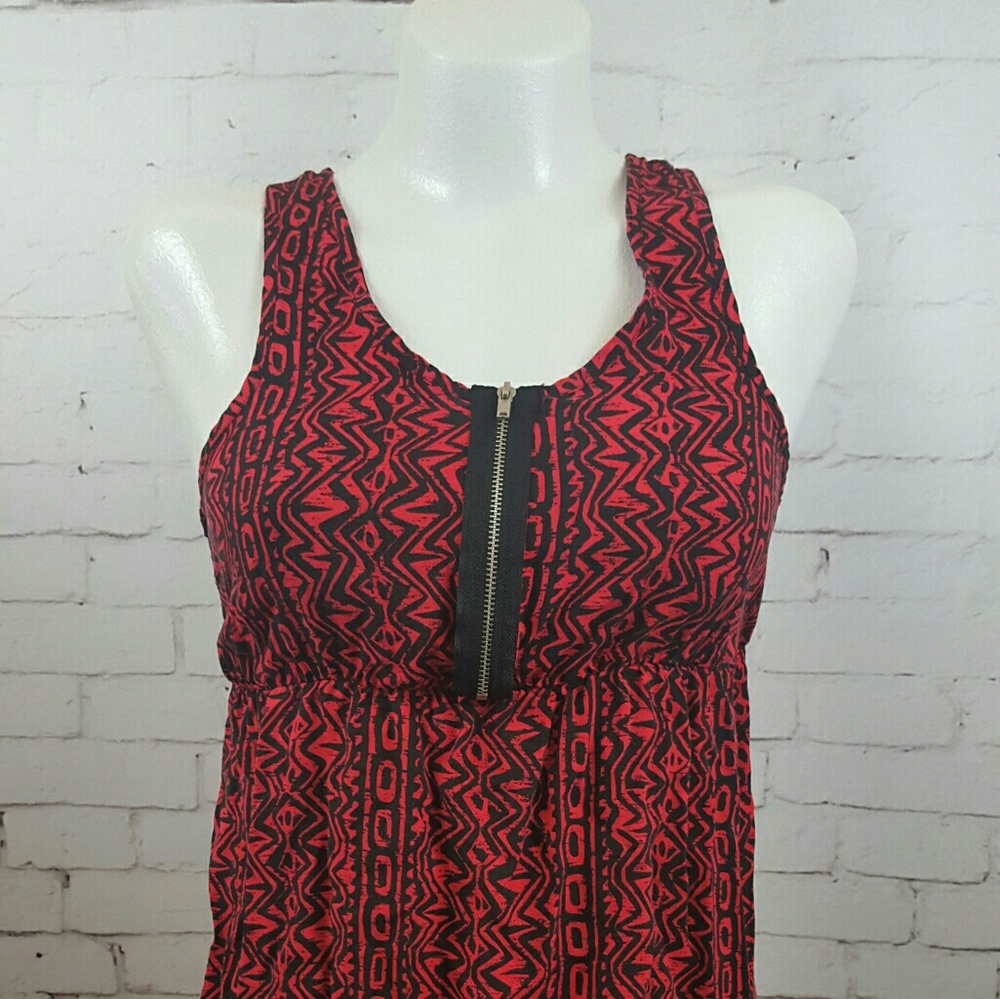 KIRRA - Pink & Black Aztec Tribal Pattern Dress