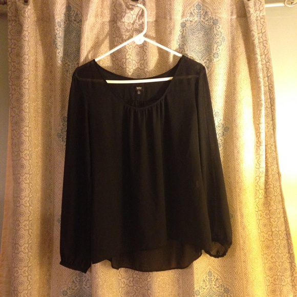Mossimo Supply Co. Tops - 🔻Black Sheer Long Sleeve Top