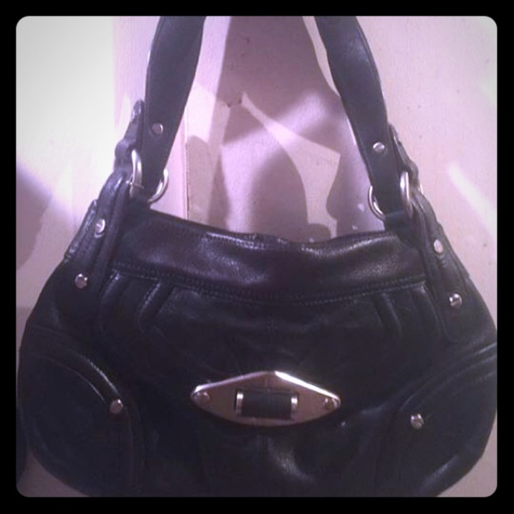 b makowsky black leather handbag Never Used