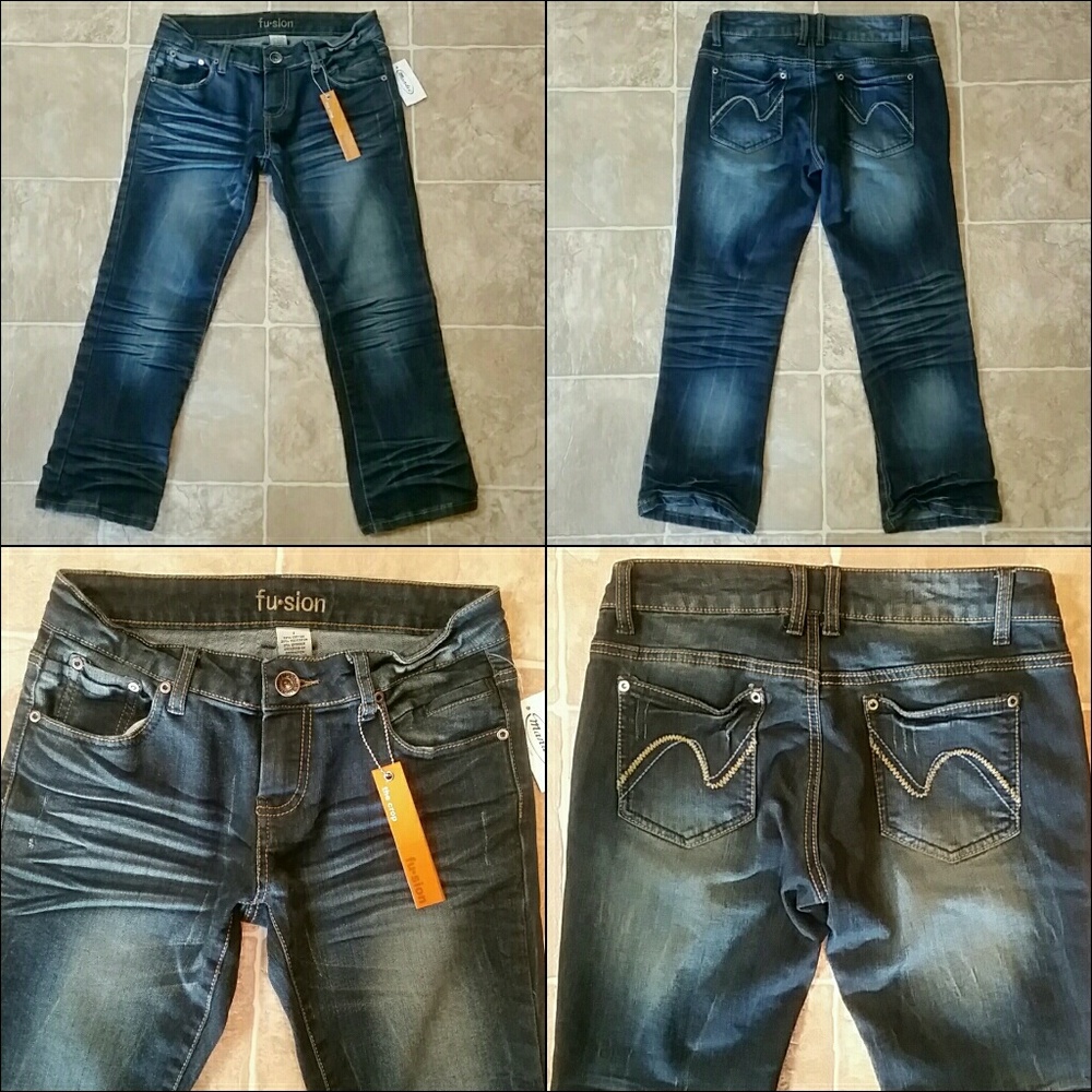 Fusion Cropped Blue Jean Capris 7