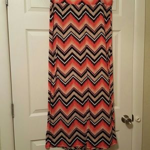 Chevron Maxi Skirt.