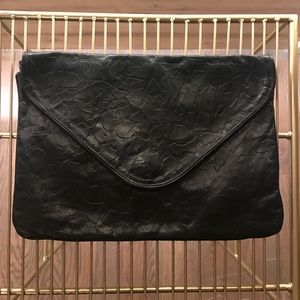 vintage leather envelope clutch