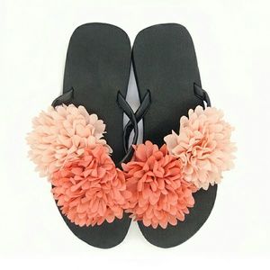 Fashion summer flowers women flip flops