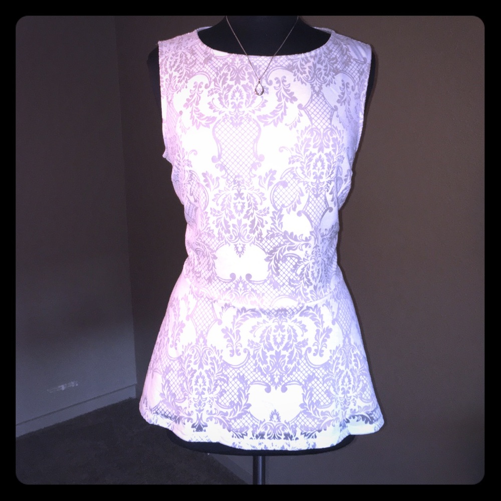 NWT cream Peplum Top