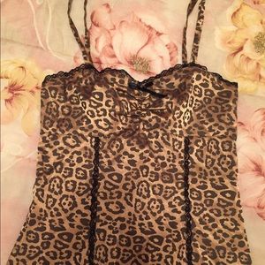 Leopard print corset cami