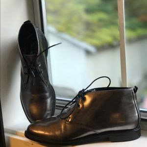 Metallic stylish women ankle boot shoes