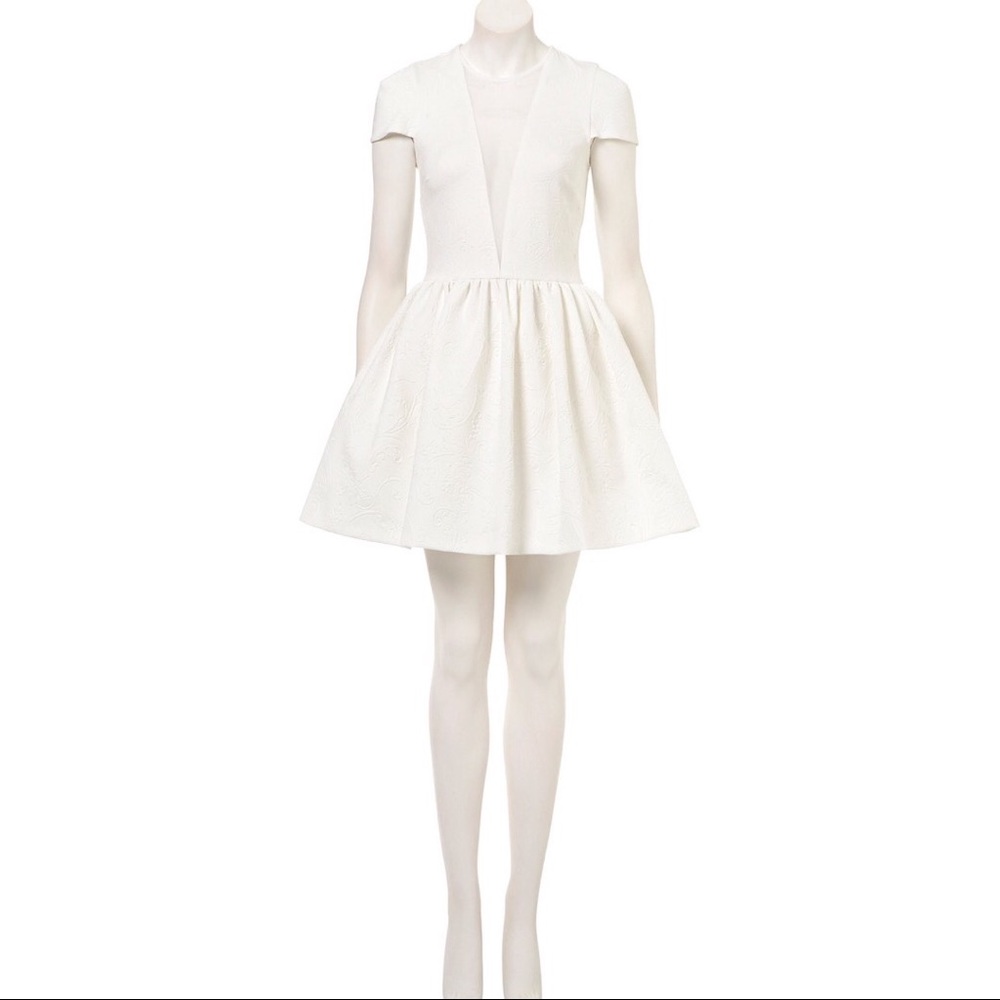 Topshop PETITE Skater Dress in White