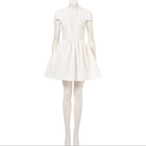 Topshop PETITE Skater Dress in White