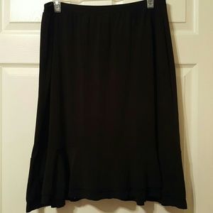 Black Mid-length Skirt.