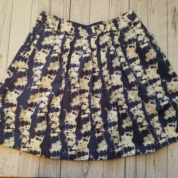 Fossil Acid Wash Pleated Navy Skirt w/ Pockets - Picture 2 of 4