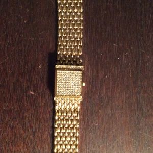 Gruen watch gold plated with Czs