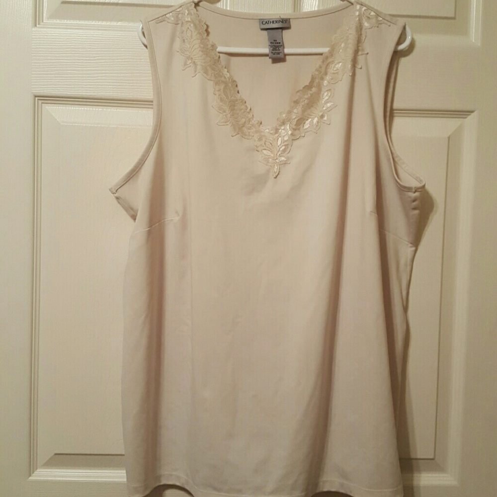 Cream Colored Sleeveless Top.