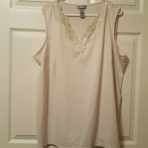 Cream Colored Sleeveless Top.