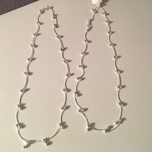 Sterling silver necklace with matching bracelet