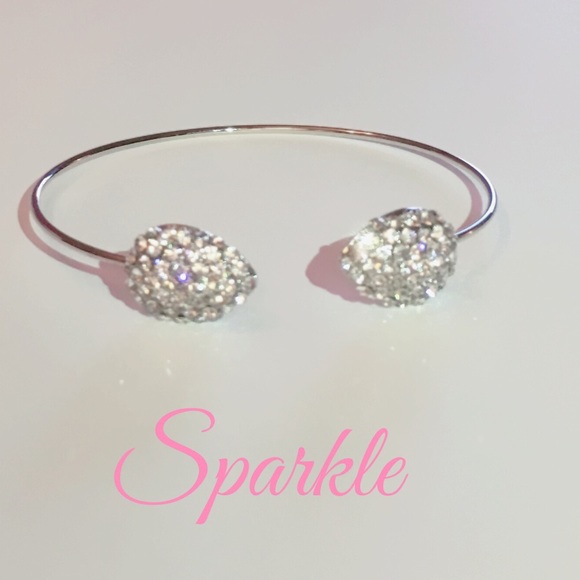 Crystal Pave Cuff Bracelet - Picture 2 of 2