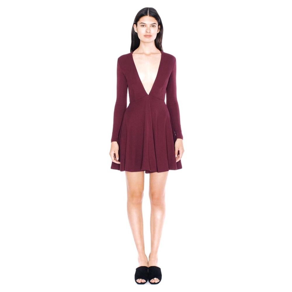 NWOT // American Apparel ponte deep v skater dress