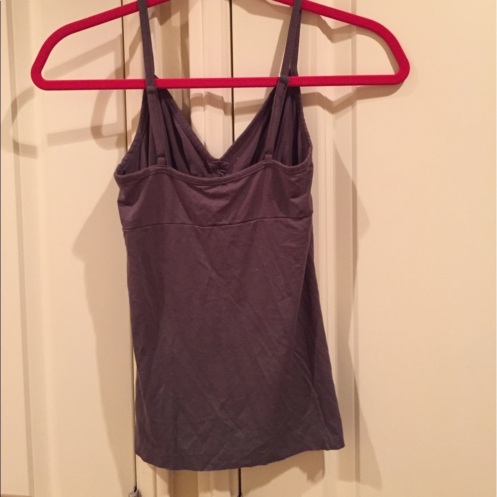 GUESS JEANS Gray Cami/Tank with Black Floral Appliqué - Size XS - Picture 3 of 5