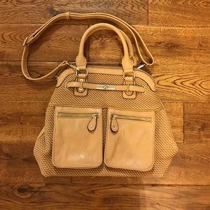 Francesca's Tan Satchel Handbag