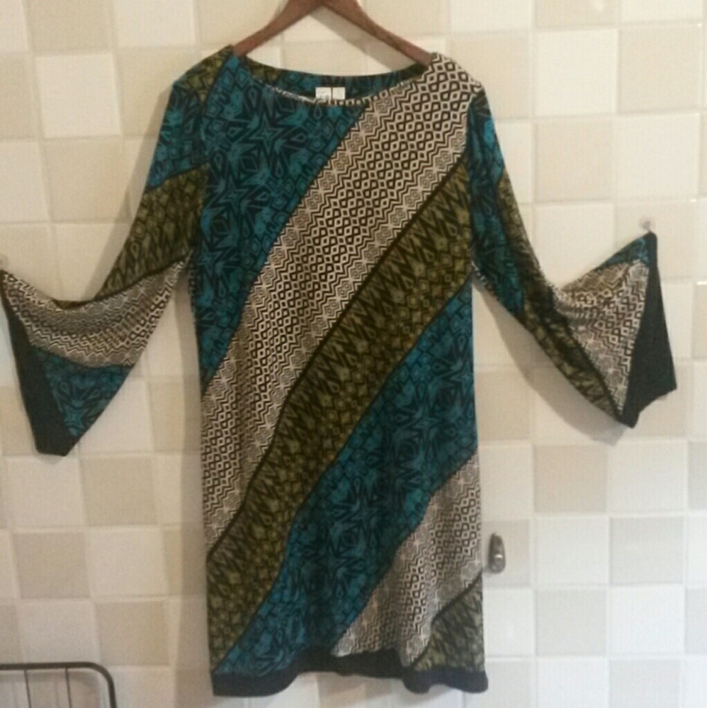 Boho bell sleeve dress