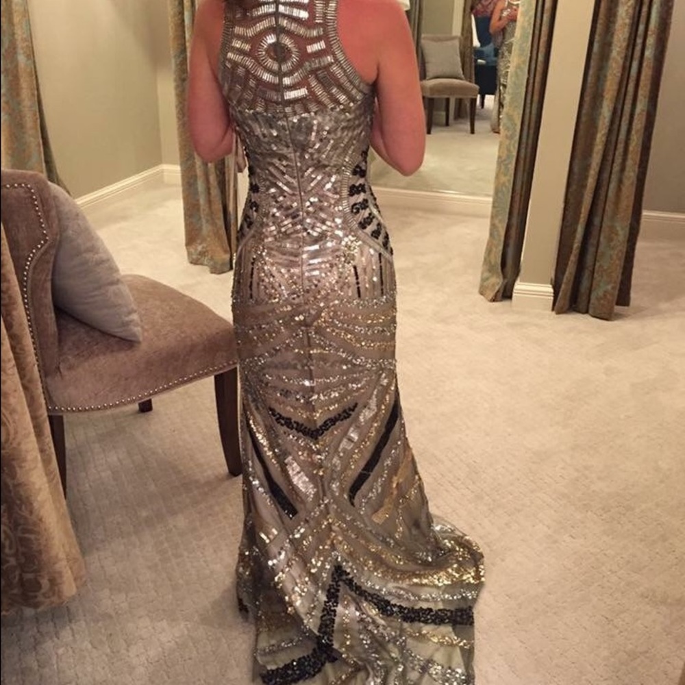 Unique, stunning gold and silver dress!!