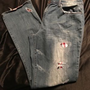 Spoon Jeans Size 23 patch work jeans.