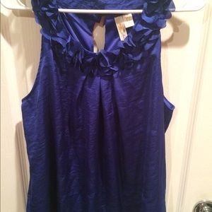 Royal Blue Sleeveless Blouse