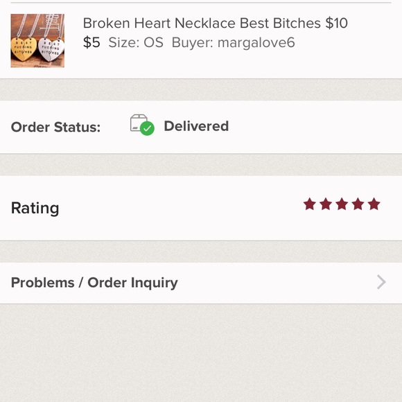 Broken Heart Necklace Best Bitches $10 - Picture 3 of 3