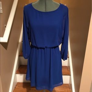 Express royal blue dress w/ 3/4 sleeves