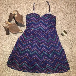 Chevron Corset cut-out Dress