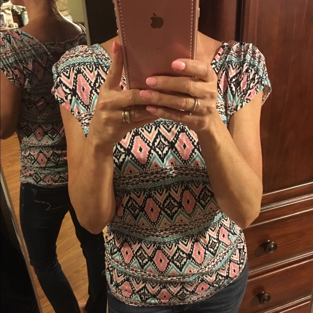 Tribal patterned top