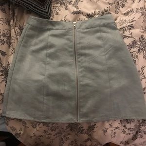 Blue Faux Suede skirt