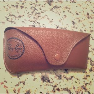 Brown leather Ray-Ban sunglasses case